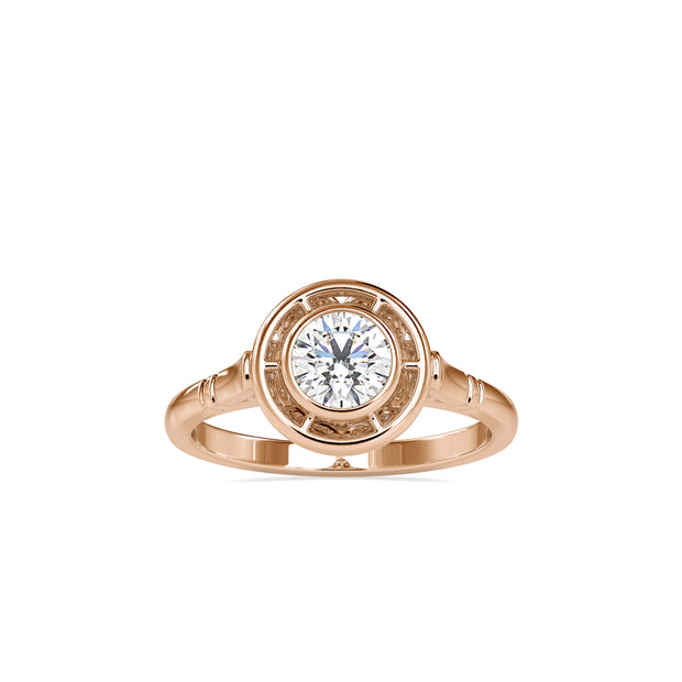 0.50 Carat Diamond 14K Rose Gold Engagement Ring - Fashion Strada