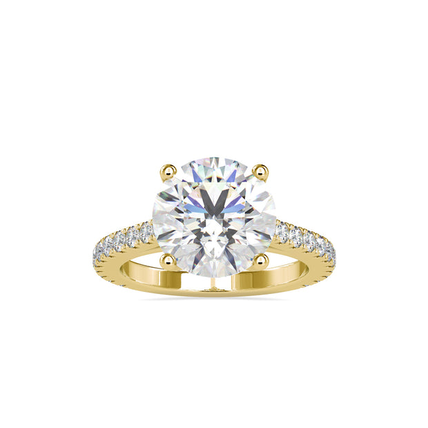 5.02 Carat Diamond 14K Yellow Gold Engagement Ring - Fashion Strada