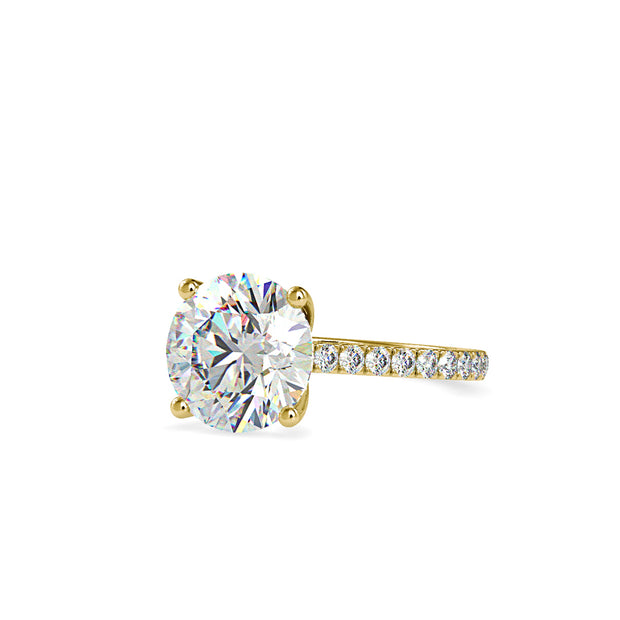 5.02 Carat Diamond 14K Yellow Gold Engagement Ring - Fashion Strada