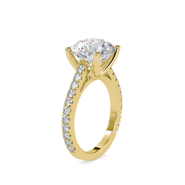 5.02 Carat Diamond 14K Yellow Gold Engagement Ring - Fashion Strada