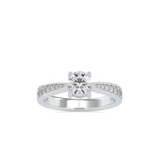 0.83 Carat Diamond 14K White Gold Engagement Ring - Fashion Strada