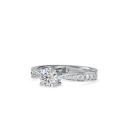 0.83 Carat Diamond 14K White Gold Engagement Ring - Fashion Strada