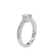 0.83 Carat Diamond 14K White Gold Engagement Ring - Fashion Strada