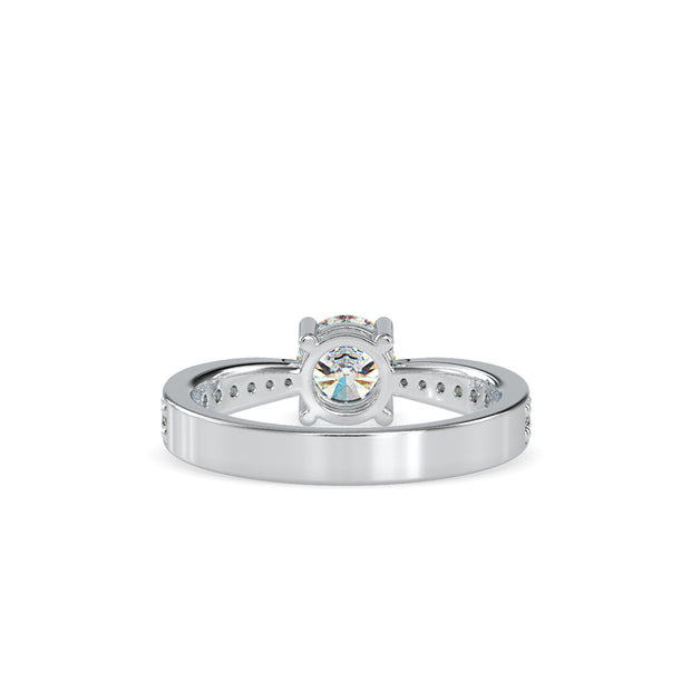 0.83 Carat Diamond 14K White Gold Engagement Ring - Fashion Strada