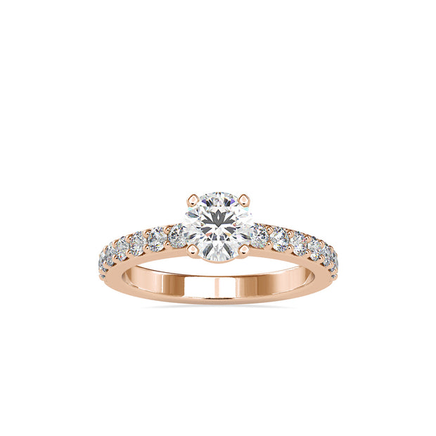 1.05 Carat Diamond 14K Rose Gold Engagement Ring - Fashion Strada