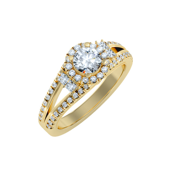 2.73 Carat Diamond 14K Yellow Gold Engagement Ring - Fashion Strada