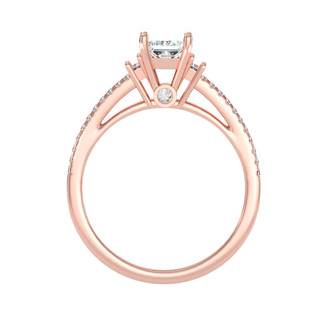 0.72 Carat Diamond 14K Rose Gold Engagement Ring - Fashion Strada