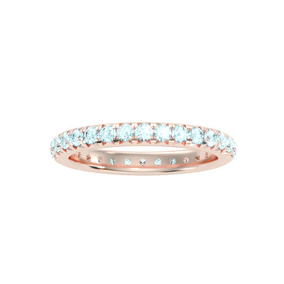 1.04 Carat Diamond 14K Rose Gold Eternity Ring - Fashion Strada