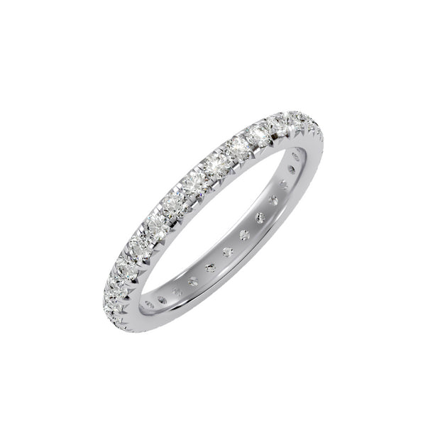 1.04 Carat Diamond 14K White Gold Eternity Ring - Fashion Strada