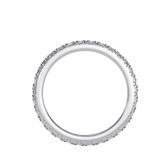 1.04 Carat Diamond 14K White Gold Eternity Ring - Fashion Strada