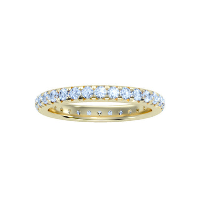 1.04 Carat Diamond 14K Yellow Gold Eternity Ring - Fashion Strada