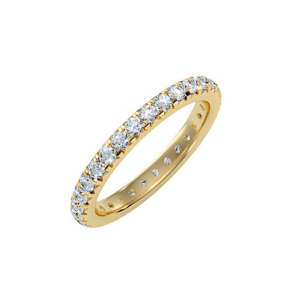 1.04 Carat Diamond 14K Yellow Gold Eternity Ring - Fashion Strada