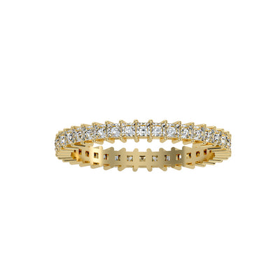 1.11 Carat Diamond 14K Yellow Gold Eternity Ring - Fashion Strada