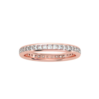 1.14 Carat Diamond 14K Rose Gold Eternity Ring - Fashion Strada