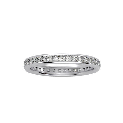 1.14 Carat Diamond 14K White Gold Eternity Ring - Fashion Strada