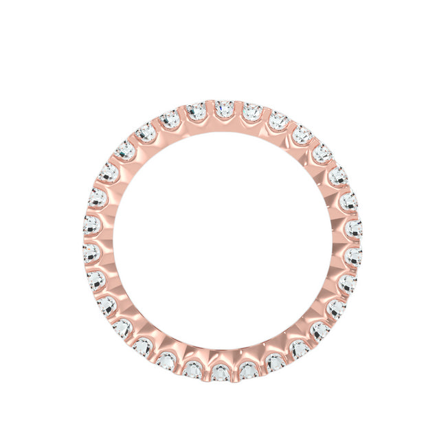 1.20 Carat Diamond 14K Rose Gold Eternity Ring - Fashion Strada