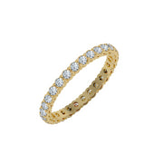 1.12 Carat Diamond 14K Yellow Gold Eternity Ring - Fashion Strada