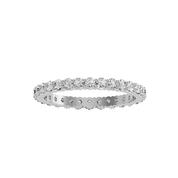 0.90 Carat Diamond 14K White Gold Eternity Ring - Fashion Strada