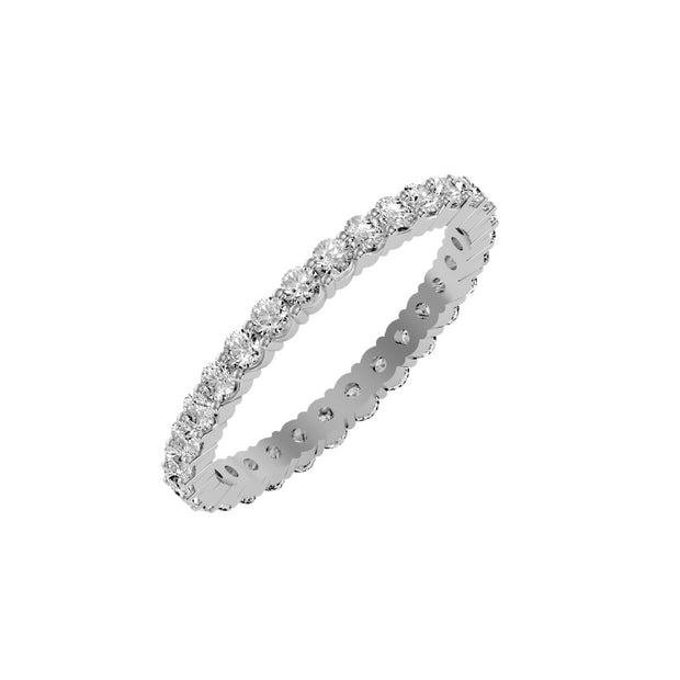 0.90 Carat Diamond 14K White Gold Eternity Ring - Fashion Strada