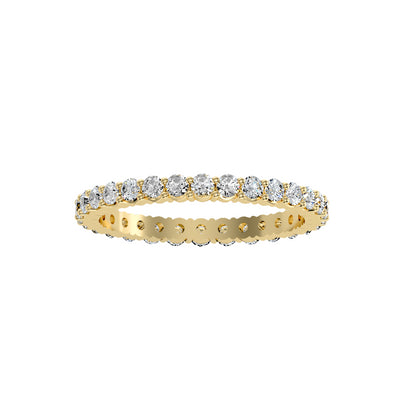 0.90 Carat Diamond 14K Yellow Gold Eternity Ring - Fashion Strada