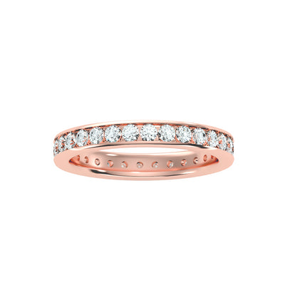 1.04 Carat Diamond 14K Rose Gold Eternity Ring - Fashion Strada