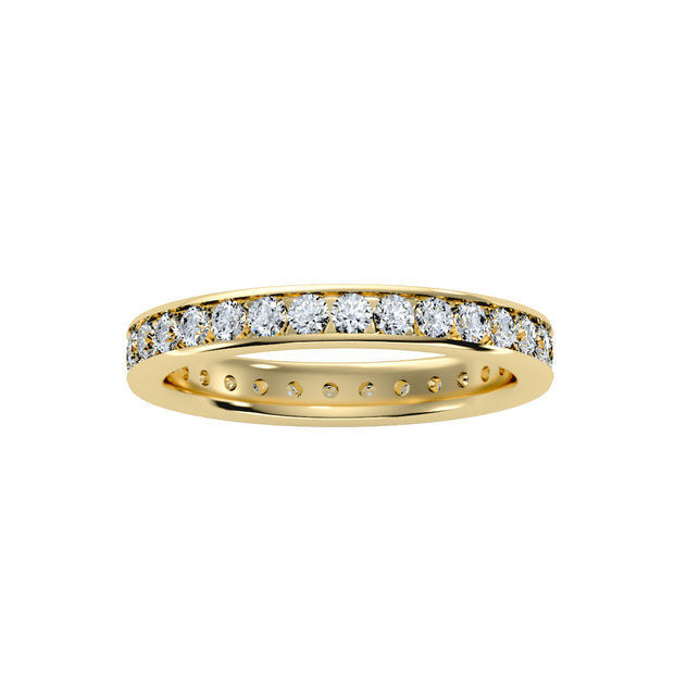 1.04 Carat Diamond 14K Yellow Gold Eternity Ring - Fashion Strada