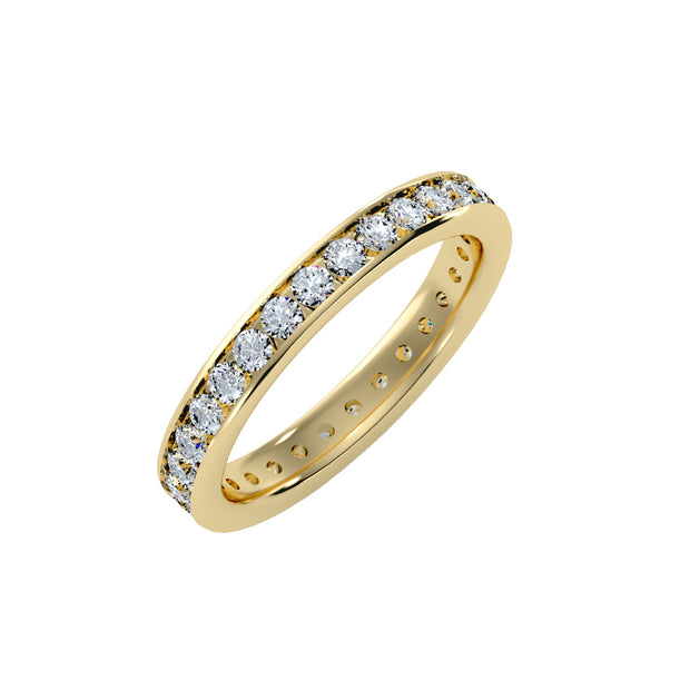 1.04 Carat Diamond 14K Yellow Gold Eternity Ring - Fashion Strada