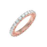 2.28 Carat Diamond 14K Rose Gold Eternity Ring - Fashion Strada