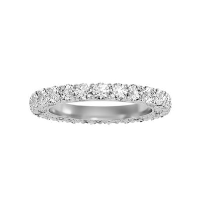 2.28 Carat Diamond 14K White Gold Eternity Ring - Fashion Strada