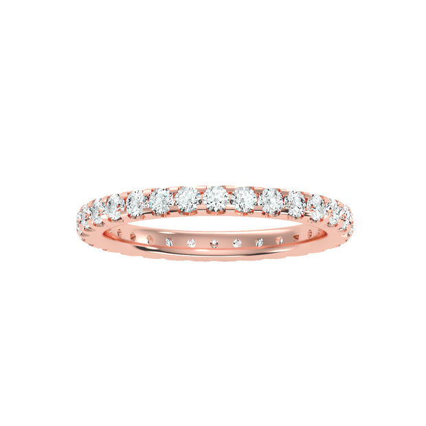 1.04 Carat Diamond 14K Rose Gold Eternity Ring - Fashion Strada