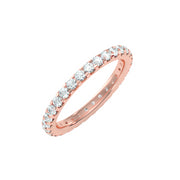 1.04 Carat Diamond 14K Rose Gold Eternity Ring - Fashion Strada