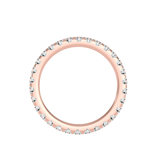 1.04 Carat Diamond 14K Rose Gold Eternity Ring - Fashion Strada