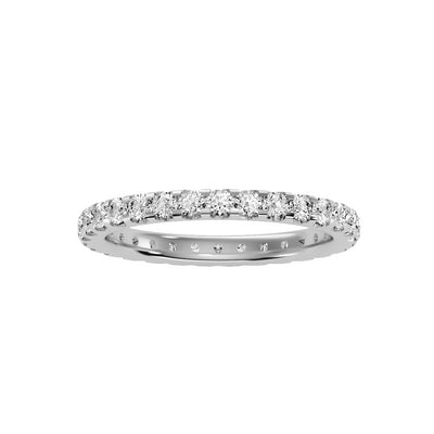 1.04 Carat Diamond 14K White Gold Eternity Ring - Fashion Strada