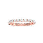 1.09 Carat Diamond 14K Rose Gold Eternity Ring - Fashion Strada