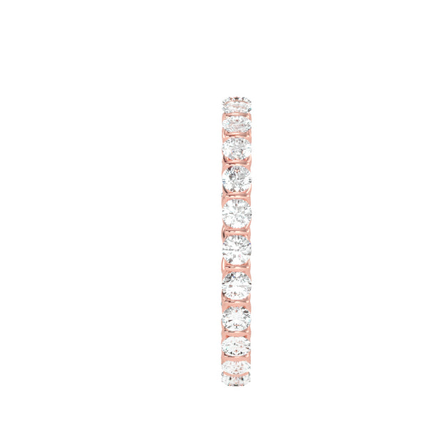 1.09 Carat Diamond 14K Rose Gold Eternity Ring - Fashion Strada