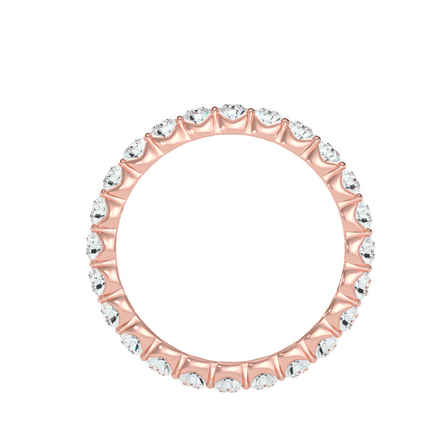 1.09 Carat Diamond 14K Rose Gold Eternity Ring - Fashion Strada