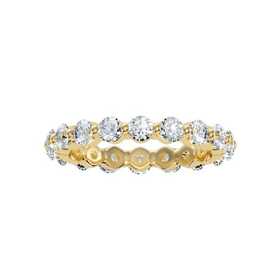 2.01 Carat Diamond 14K Yellow Gold Eternity Ring - Fashion Strada