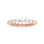 2.03 Carat Diamond 14K Rose Gold Eternity Ring - Fashion Strada