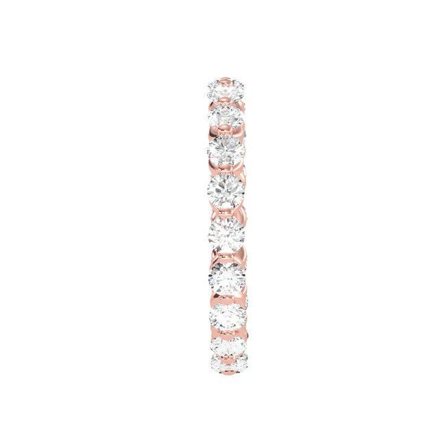 2.03 Carat Diamond 14K Rose Gold Eternity Ring - Fashion Strada