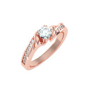 0.65 Carat Diamond 14K Rose Gold Engagement Ring - Fashion Strada