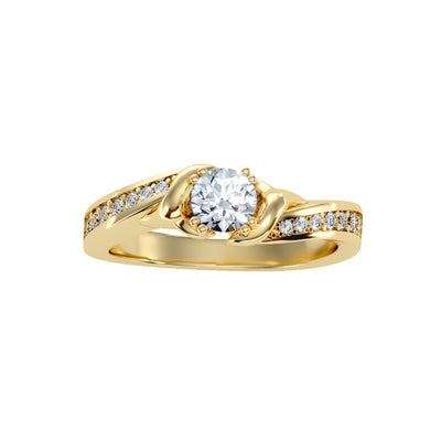 0.65 Carat Diamond 14K Yellow Gold Engagement Ring - Fashion Strada