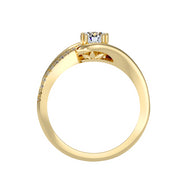 0.74 Carat Diamond 14K Yellow Gold Engagement Ring - Fashion Strada