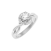 0.94 Carat Diamond 14K White Gold Engagement Ring - Fashion Strada