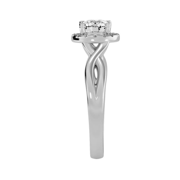 0.94 Carat Diamond 14K White Gold Engagement Ring - Fashion Strada