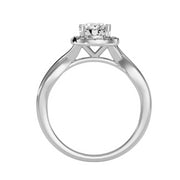 0.94 Carat Diamond 14K White Gold Engagement Ring - Fashion Strada