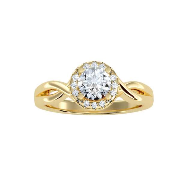 0.94 Carat Diamond 14K Yellow Gold Engagement Ring - Fashion Strada