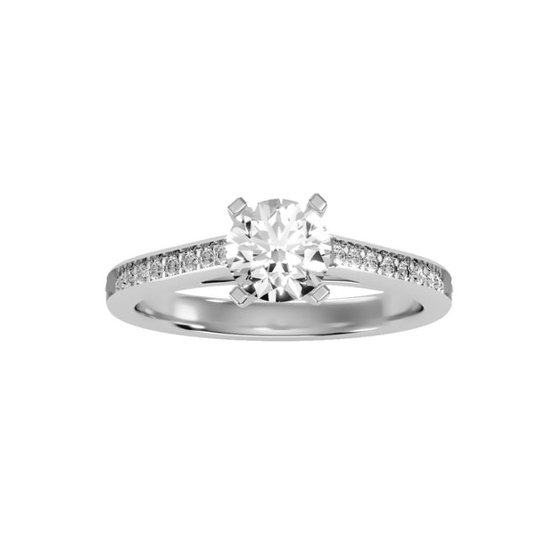 1.26 Carat Diamond 14K White Gold Engagement Ring - Fashion Strada