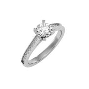 1.26 Carat Diamond 14K White Gold Engagement Ring - Fashion Strada