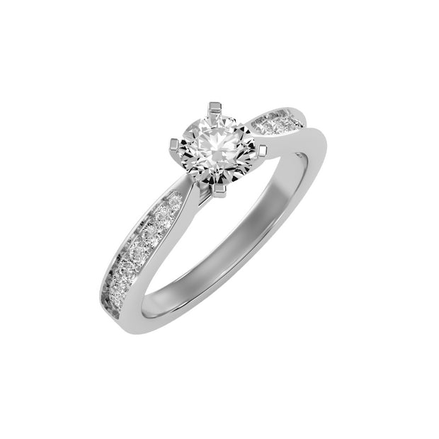 1.42 Carat Diamond 14K White Gold Engagement Ring - Fashion Strada