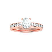 1.44 Carat Diamond 14K Rose Gold Engagement Ring - Fashion Strada